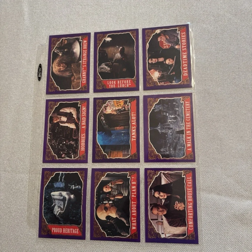 The Addams Family Topps Trading‎ Card Set 99 Cards 11 Stickers Wednesday Addams